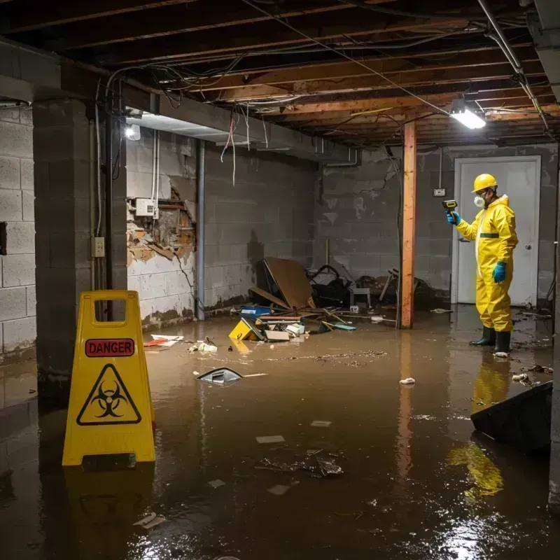 Flooded Basement Electrical Hazard in Mammoth, AZ Property